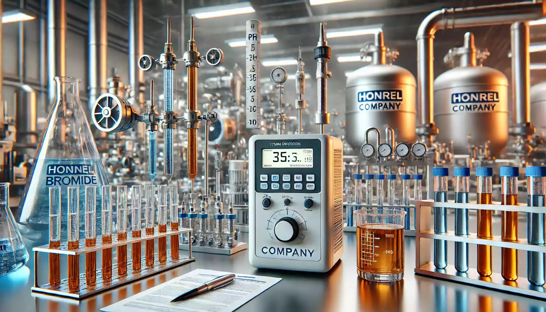 Ajuste del pH de la solución de bromuro de litio